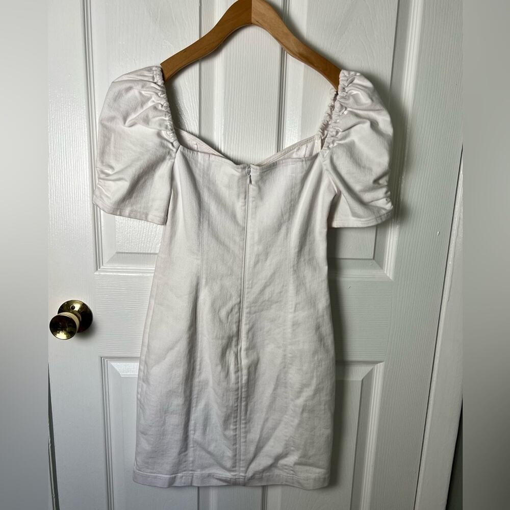 Alice + Olivia Mimi Puff Sleeve Mini Dress in Vintage Sugar 8 - Picture 5 of 7
